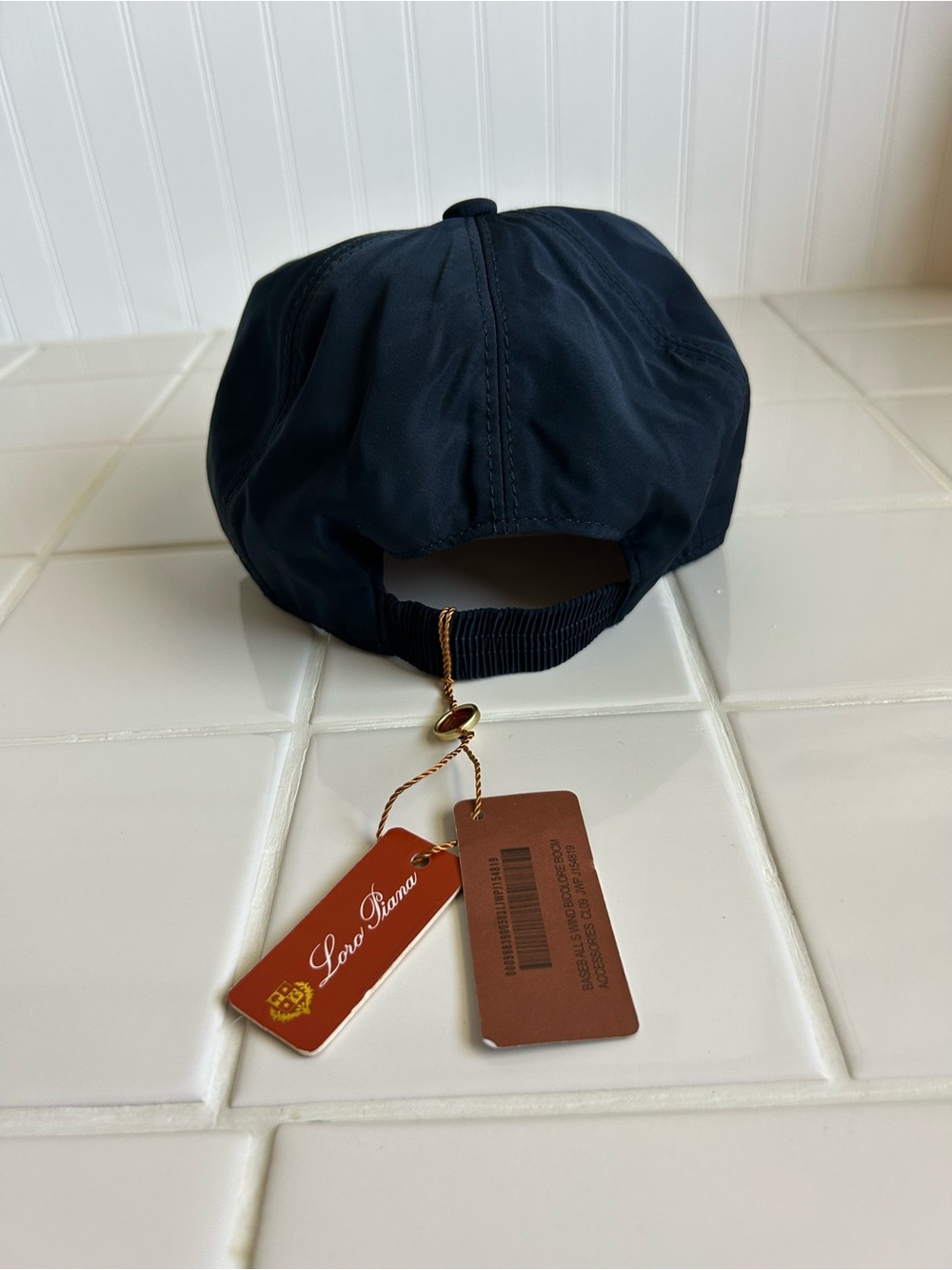 Loro Piana Storm System Navy Blue Microfiber Baseball Cap NWT - Picture 3 of 8